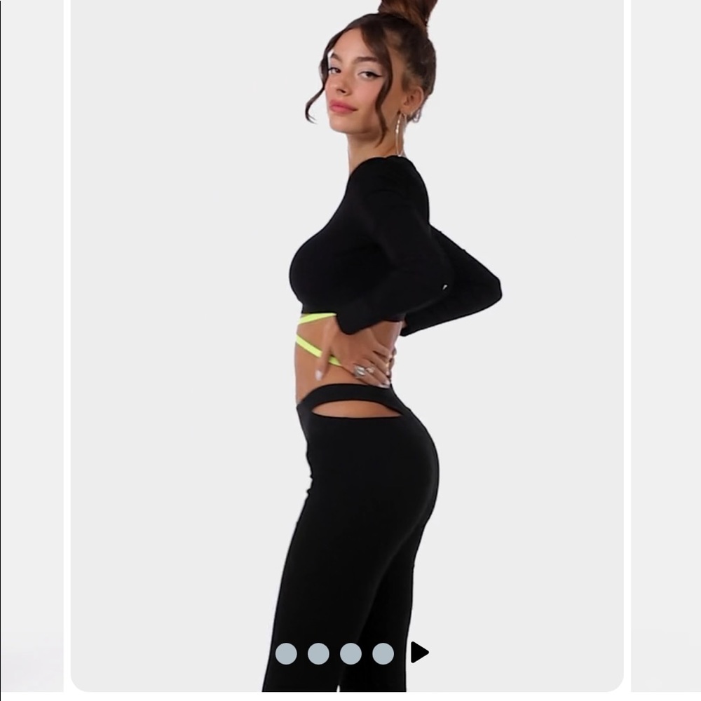 Lion Cut-Out Flared Pants